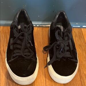 Kendall & Kylie Black Velvet Sneakers